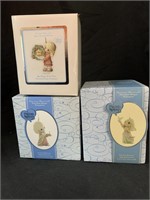 3 PRECIOUS MOMENTS CHRISTMAS ORNAMENTS IN