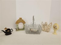 Wire Baskets, Angel Decoration, Picture Frame and