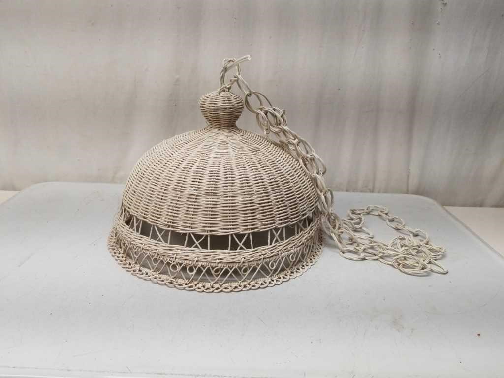 Vintage Rattan Hanging Chandelier Lamp Shape