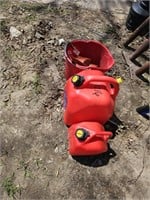 2 GAS CANS, BUCKET