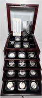 HUGE ANTIQUE US SILVER DOLLAR COLLECTION IN CHEST