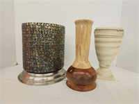 3 Various Sizes of Vases