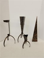 Assorted Metal Vases