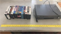 VHS PLAYER & VHS TAPES
