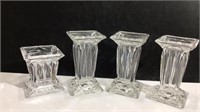 Four Heavy Glass Vases K15B