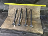 Metal Table Legs, Wood & Yard Stick