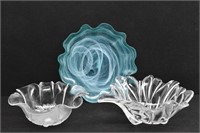 (3) Beautiful Glass Serving Dishes