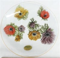 England Chance Glass Reverse Hand Painted Plate