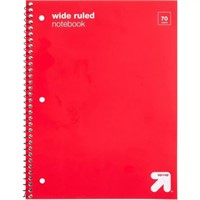 Wide Ruled 1 Subject Flexible Plastic Cover Spiral