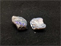 2 Uncut Australian Black Opals