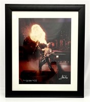 Fire Breathing Gene Simmons of Kiss Photo, Framed
