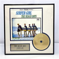Beach Boys "Surfer Girl" 24kt Gold Pltd CD Display