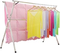 Folding Clothes Drying Rack  Stainless Steel