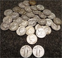 (35) 90% Silver U.S. Quarters - Coins