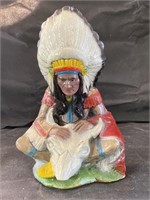 VTG Native American Sitting Chief - Note