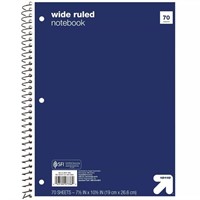 Wide Ruled 1 Subject Flexible Plastic Cover Spiral