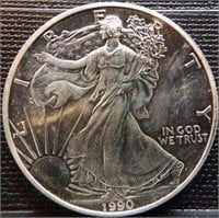 1990 American Eagle Silver Dollar - Coin