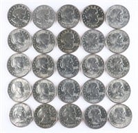 LOT OF 25 US SUSAN B ANTHONY DOLLAR COINS