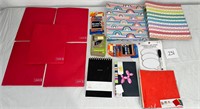 Assorted Folders, Glue, Journals, Markers