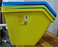 30 Gal. Multi-color Stackable Outdoor Recycling