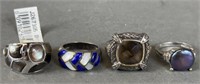 4pc Sterling Silver Rings w/ Stone Set & NWT