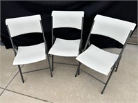 Lifetime Plastic / Metal Folding Chairs