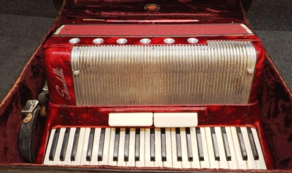 Scandalli Accordion w/Case - Musical Instrument