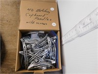 40 MATCHING CUPBOARD HANDLES WITH SCREWS