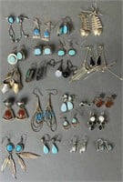 22 Sets Of Sterling Silver Earrings