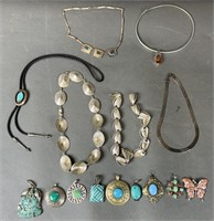 15pc Sterling Silver Necklaces & Pendants