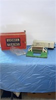 Lionel train car milk car stand cans and box