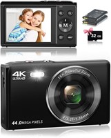 Digital Camera,4K 44MP Kids Digital Camera with 32