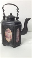 Vintage Chinese Octagonal Metal Teapot U16A
