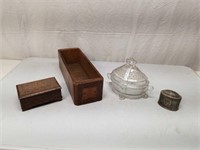 Sewing Machine Drawer, Carved Trinkbox, Ring Box