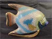 VTG Cloisonné Brass Fish Figure