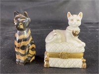 Lenox Egyptian Cat Trinket w/Charm & More
