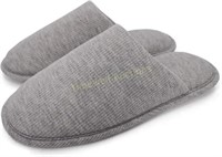 Ofoot Mens Cotton Slippers 7.5-8.5 Grey