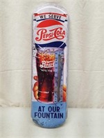 Tin Pepsi Cola Fountain Service Thermometer