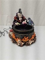 Sorcerers Witches Brew Kettle w Dragon Skulls