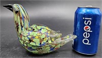 Murano Art Glass Chunky Glass Bird Sculpture