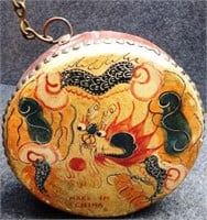 Chinese Phoenix and Dragon Hand Painted Drum