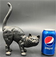 Cast Iron Black Cat Figure