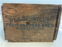Placerville Wooden Fruit Growers 46LBS Crate