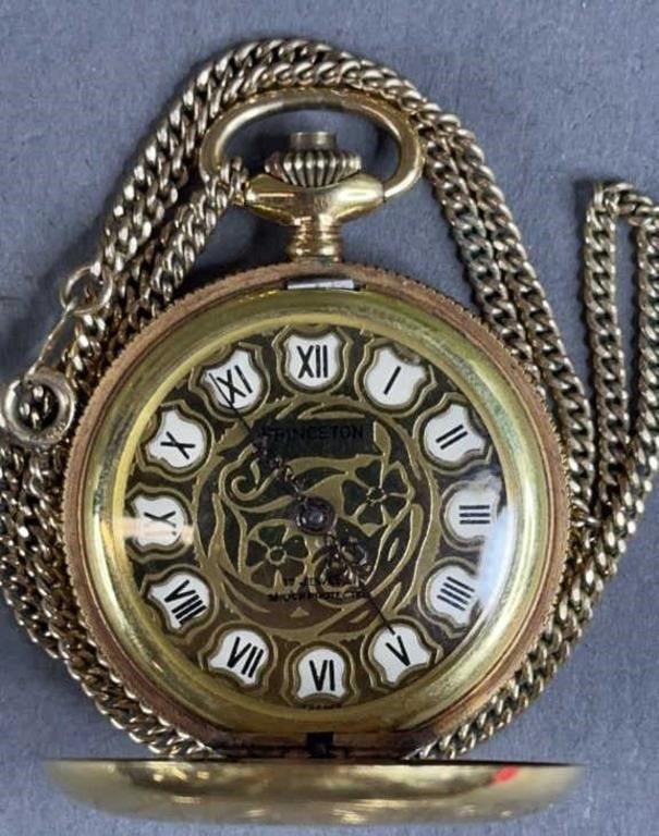 Princeton 17 Jewels Shock Protected Pocket Watch