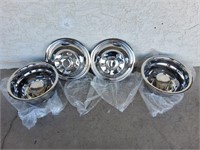 4 New 17in Stainless Steel Wheel Covers