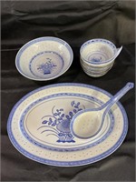Rice Pattern Platter, Bowls & More