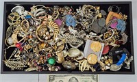 Assorted Vintage Earring Pairs 2.6 Lbs