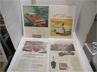 4 Vintage car posters 1951-1960