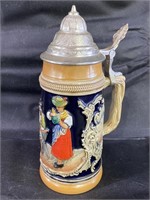 VTG Bavarian Pottery & Pewter Stein