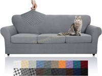YEMYHOM 3 Cushion Couch Cover  Light Gray
